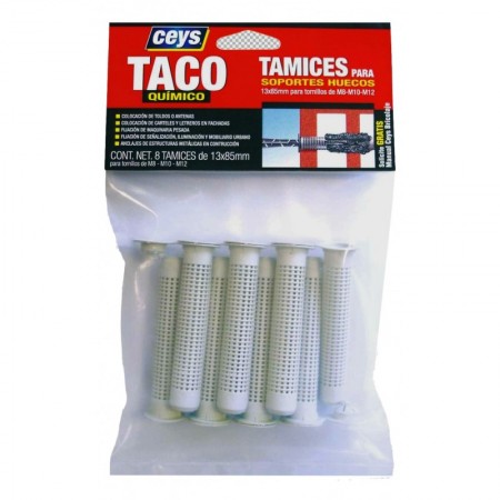 Blíster 8 uds tamiz taco químico CEYS 13x85mm