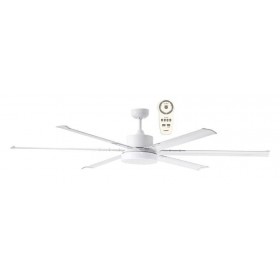 Ventilador de techo blanco 6 aspas con luz y mando MARTEC ALBATROSS Ø210cm