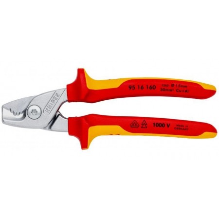 Alicate cortacables VDE KNIPEX STEPCUT® 160mm
