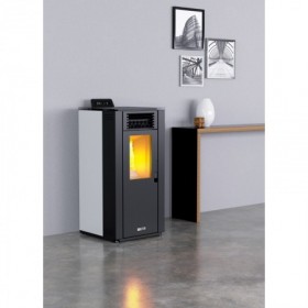 ESTUFA PELLET MUNDOCLIMA BIOTHERM COLOR BLANCO CANALIZABLE EAMES 10 KW