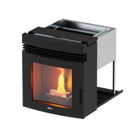 Estufa de pellets inserto Aalto 15C 13.5 kW canalizable 2 salidas clase A deposito 22 kg display LCD INSERTABLE PELLET MUNDOCLIMA BIOTHERM CANALIZABLE AALTO 15 KW