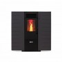 ESTUFA PELLET EXTRAPLANA MUNDOCLIMA BIOTHERM COLOR GRIS SLIM CANALIZABLE BREUER 8 kW
