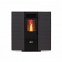 ESTUFA PELLET EXTRAPLANA MUNDOCLIMA BIOTHERM COLOR GRIS SLIM CANALIZABLE BREUER 8 kW