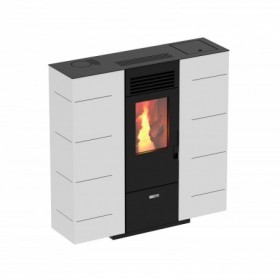 ESTUFA PELLET EXTRAPLANA MUNDOCLIMA BIOTHERM COLOR BLANCO SLIM BREUER 6 KW