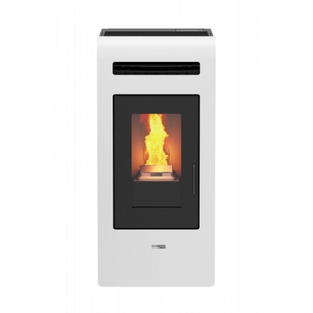ESTUFA PELLET MUNDOCLIMA BIOTHERM COLOR BLANCA CANALIZABLE WEGNER 16 kW