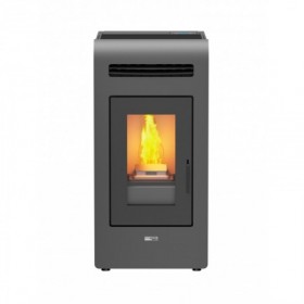 ESTUFA PELLET MUNDOCLIMA BIOTHERM COLOR GRIS CANALIZABLE WEGNER 16 kW