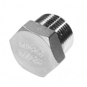 Tapón macho 1/4" A316L figura 290
