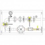 Armario  MPB para G65 en FIG I de turbina Ps: 300 mbar Q: 100 Nm3/h con máx. y min. MERCAGAS A65NGBT