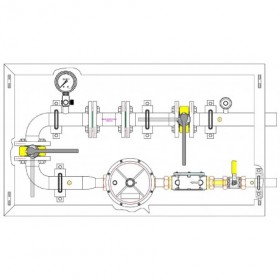 Armario  MPB para G65 en FIG I de turbina Ps: 300 mbar Q: 100 Nm3/h con máx. y min. MERCAGAS A65NGBT
