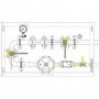Armario  MPB para G65 en FIG I de turbina Ps: 300 mbar Q: 100 Nm3/h con máx. y min. MERCAGAS A65NGBT