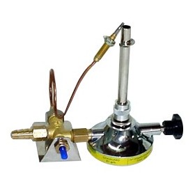 MECHERO BUNSEN HOMOLOGADO GAS NATURAL CON VALVULA SEGURIDAD PRESIÓN TRABAJO: 18 MBAR  POTENCIA: 0.69 KW