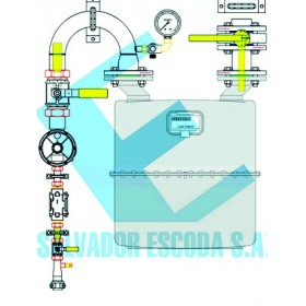 Conjunto  MPB para G40 en FIG I de membrana Ps: 150 mbar Q: 65 Nm3/h con máx. y min. MERCAGAS C40NGB