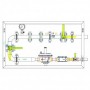 Armario  MPB para G40 en FIG I de pistones Ps: 300 mbar Q: 65 Nm3/h con máx. y min. MERCAGAS A40NGBP