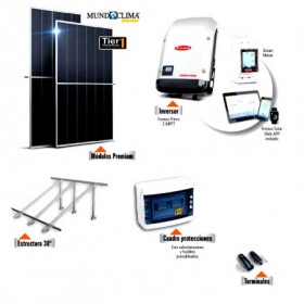 Set fotovoltaico autoconsumo FRONIUS PRIMO cubierta plana monofásico 3000Wp