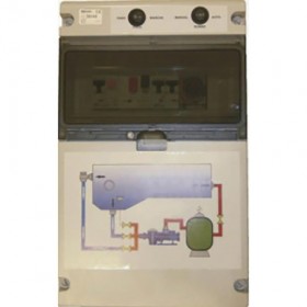 Cuadro eléctrico bomba e iluminación para piscina 10A 1x230VAC con transformador 300W