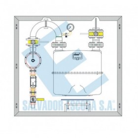 Conjunto  MPB para G65 en FIG I de membrana Ps: 55 mbar Q: 100 Nm3/h con máx. y min. MERCAGAS C65NGB