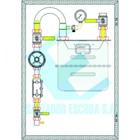 Armario  MPA para G25 en FIG I de membrana Ps: 150 mbar Q: 40 Nm3/h con máx. y min. MERCAGAS A25NGA