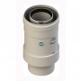 Conexión vertical Ø60/100mm PP/acero lacado blanco chimenea FIG compatible INTERGAS