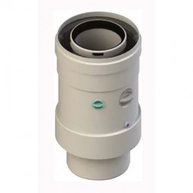 Conexión vertical Ø60/100mm PP/acero lacado blanco chimenea FIG compatible INTERGAS