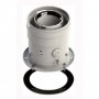 Conexión vertical Ø60/100mm PP/acero lacado blanco chimenea FIG compatible DOMUSA EVOLTOP