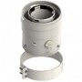 Conexión vertical Ø60/100mm PP/acero lacado blanco chimenea FIG compatible CHAFFOTEUX