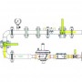 Conjunto  MPB para G65 en FIG I de pistones Ps: 300 mbar Q: 100 Nm3/h con máx. y min. MERCAGAS C65NGBP