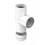Te 90º recoge condensados Ø80mm/100mm color blanco chimenea FIG
