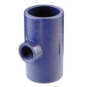 Te de PVC hembra-hembra Ø25 x 1/2" para tubo envainado multicapa