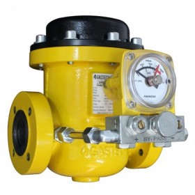 Filtro DN50 PN25 Bridas ANSI 150 con manómetro diferencial y válvula de purga.  sentido I - D GASTECH GS50