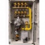 Armario MPB de 50 Nm3/h con Ps 150 mbar con 10 salidas Macho 1/2".  entrada PE Ø 32 MERCAGAS BE-50.10
