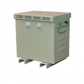 Transformador eléctrico de aislamiento TECNOTRAFO 2kVA entrada trifásica 400VAC / salida monofásica 230VAC CON ENVOLVENTE IP-23