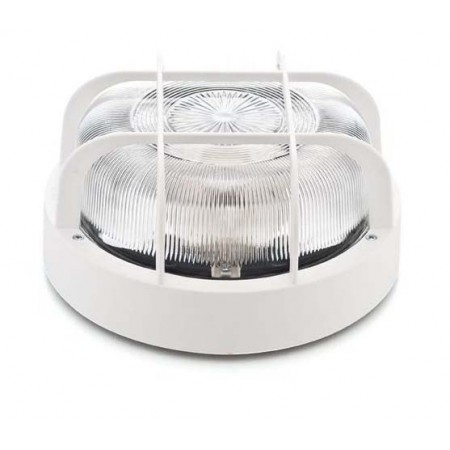 Aplique exterior plástico redondo blanco IP44 FAMATEL