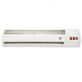 Cortina de aire S&P de ventana COR-4-900 S blanca RAL 9003 900mm con batería eléctrica 2/4kW trifásicas 400V altura hasta 1.5m