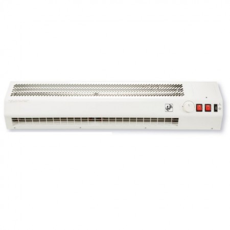 Cortina de aire S&P de ventana COR-4-900 S blanca RAL 9003 900mm con batería eléctrica 2/4kW trifásicas 400V altura hasta 1.5m