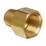 Racor Hembra 3/8" izquierda por Macho 9/16" derecha