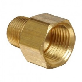 Racor Hembra 3/8" izquierda por Macho 9/16" derecha