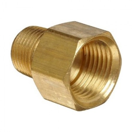 Racor Hembra 3/8" izquierda por Macho 9/16" derecha