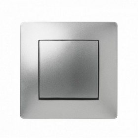 Interruptor cruzamiento empotrar aluminio plata VOLTIMERC 10A 250VAC