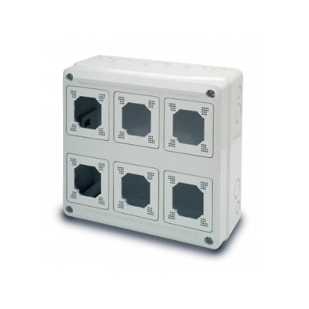 Caja eléctrica industrial enlazable 6 tomas FAMATEL CBOX-I6 IP66