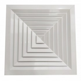 Reja reticula con filtro para sustituir una placa de falso techo MADEL RMT-MOD+PFT 595x295mm lacada blanco