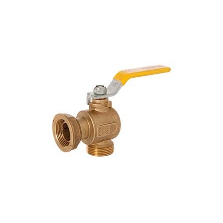 Válvula gas contador escuadra de 3/4" PN5 palanca