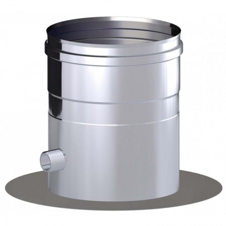 Placa base con desagüe chimenea DINAK DW 316L/304 Ø600/675mm