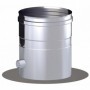 Placa base con desagüe chimenea DINAK DW 316L/304 Ø600/675mm