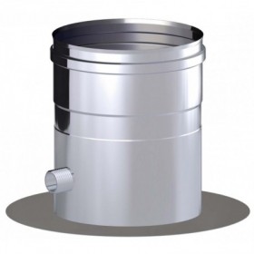 Placa base con desagüe chimenea DINAK DWJ 316L/304 Ø80/140mm