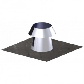Salida techo plana chimenea DINAK EI30VENT con junta inox. 304/304 Ø200/260mm