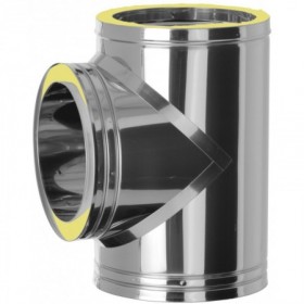 Te 90º chimenea DINAK GE50+ 304/304 Ø200/300mm