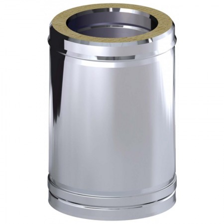 Módulo recto corto chimenea DINAK GE30+ 304/304 Ø100/160mm