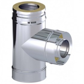 Te 90º chimenea DINAK GE30+ 304/304 Ø100/160mm