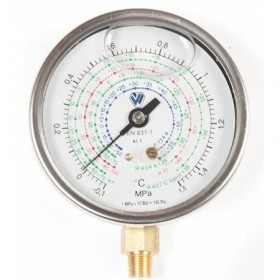 Manómetro de glicerina de baja para R410A Ø80mm