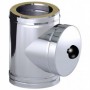 Te inspección con tapa chimenea DINAK EI30VENT con junta inox. 304/304 Ø200/260mm